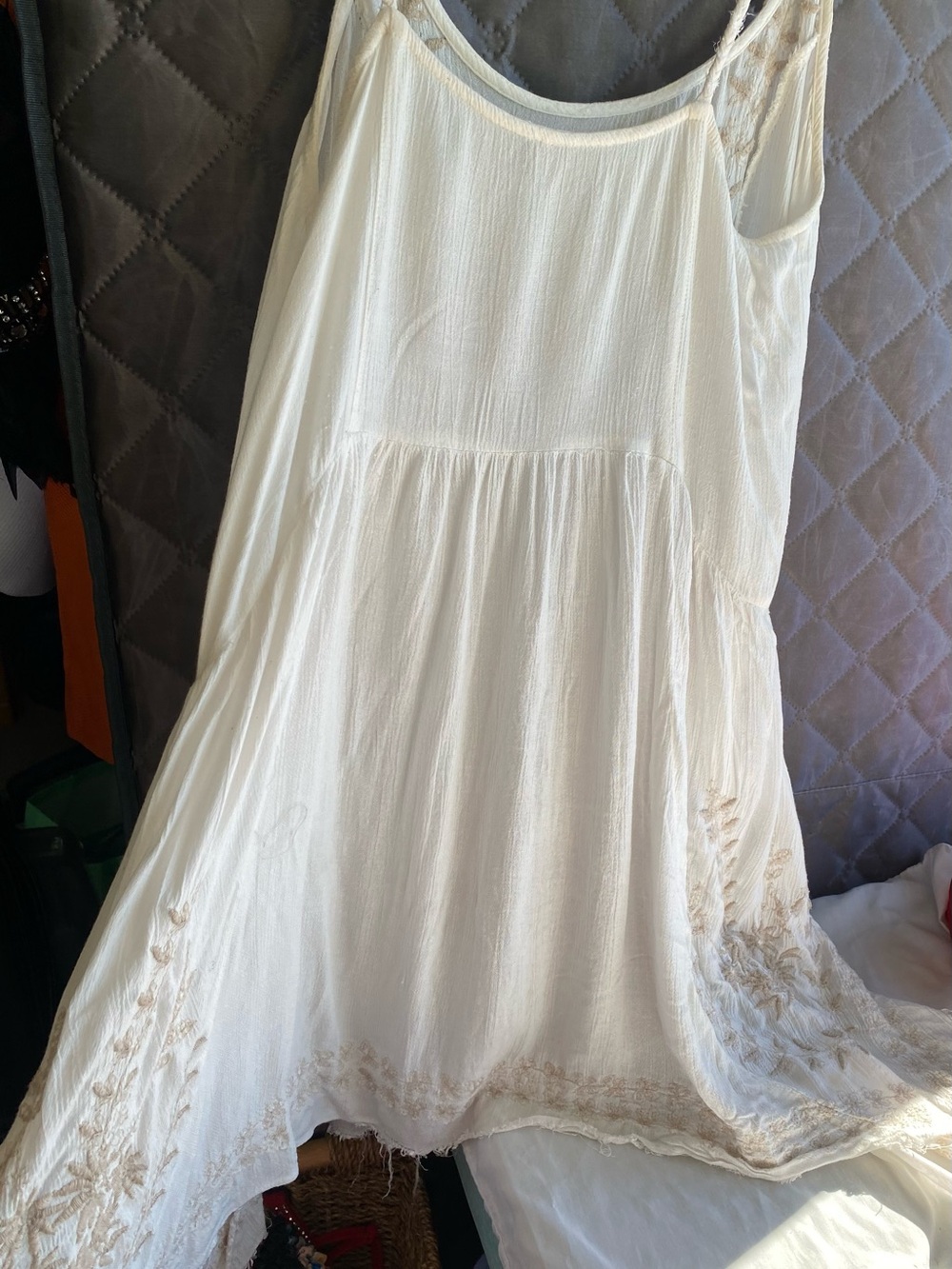 Free People Meadows Of Medallion Embroidered Boho slip dress S - Picture 2 of 4